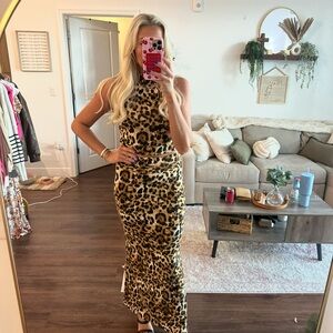 Leopard Print Maxi Dress